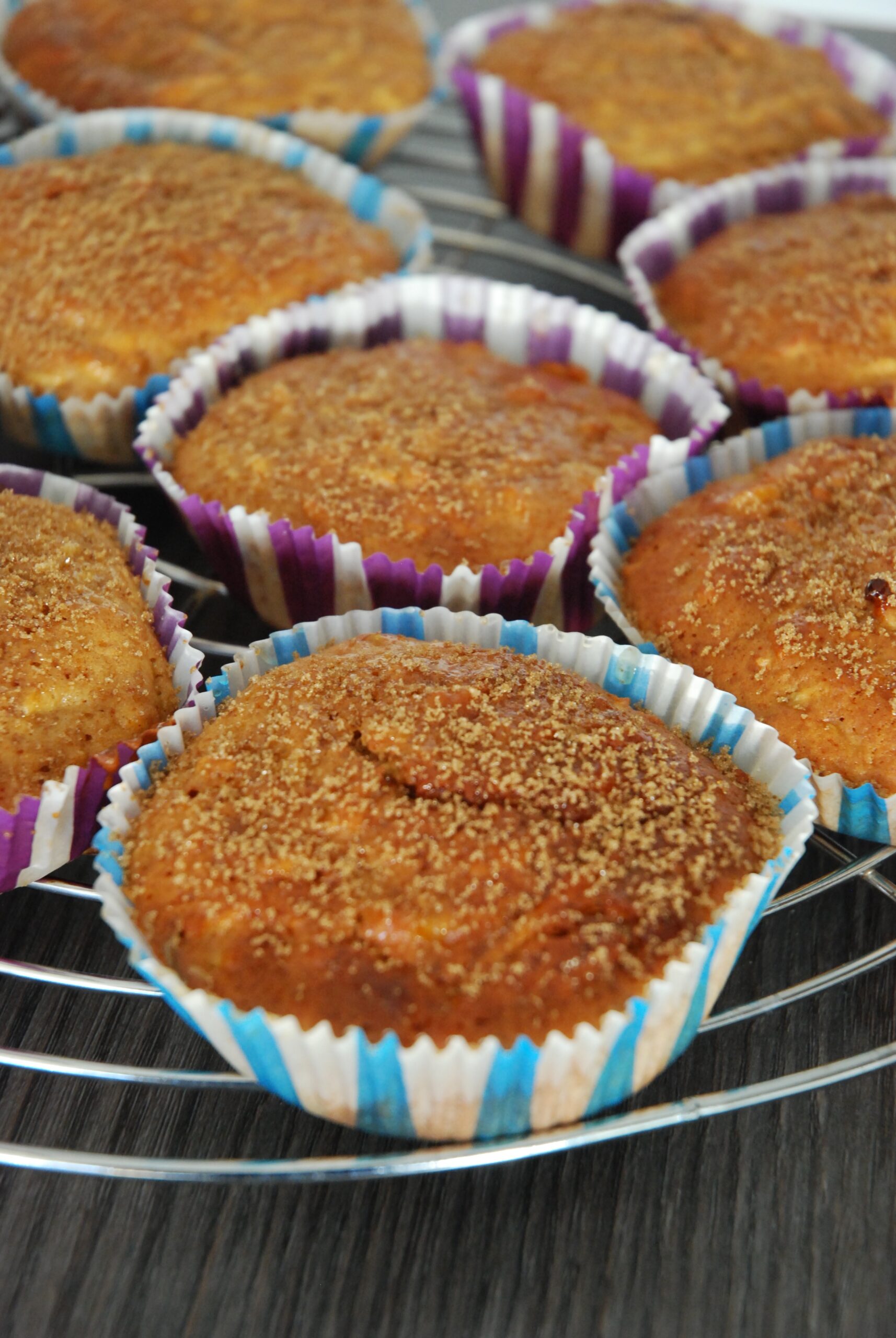 muffins pommes cannelle miel - the mona project