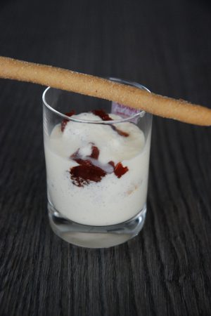 Mini tiramisu salé au chutney de tomate – végétarien