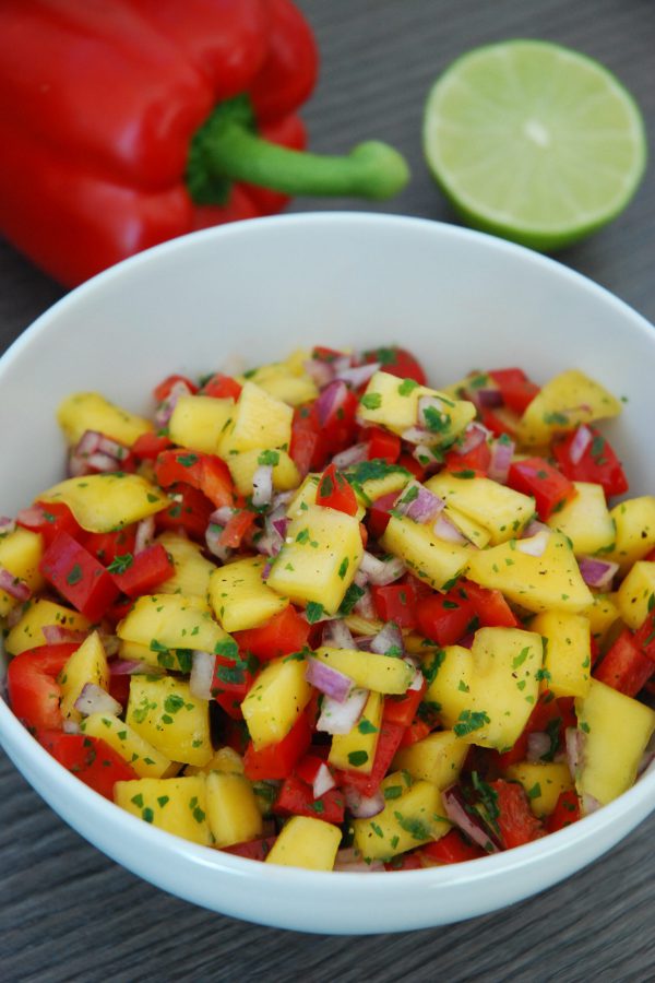 Salsa de mangue et poivron (vegan)