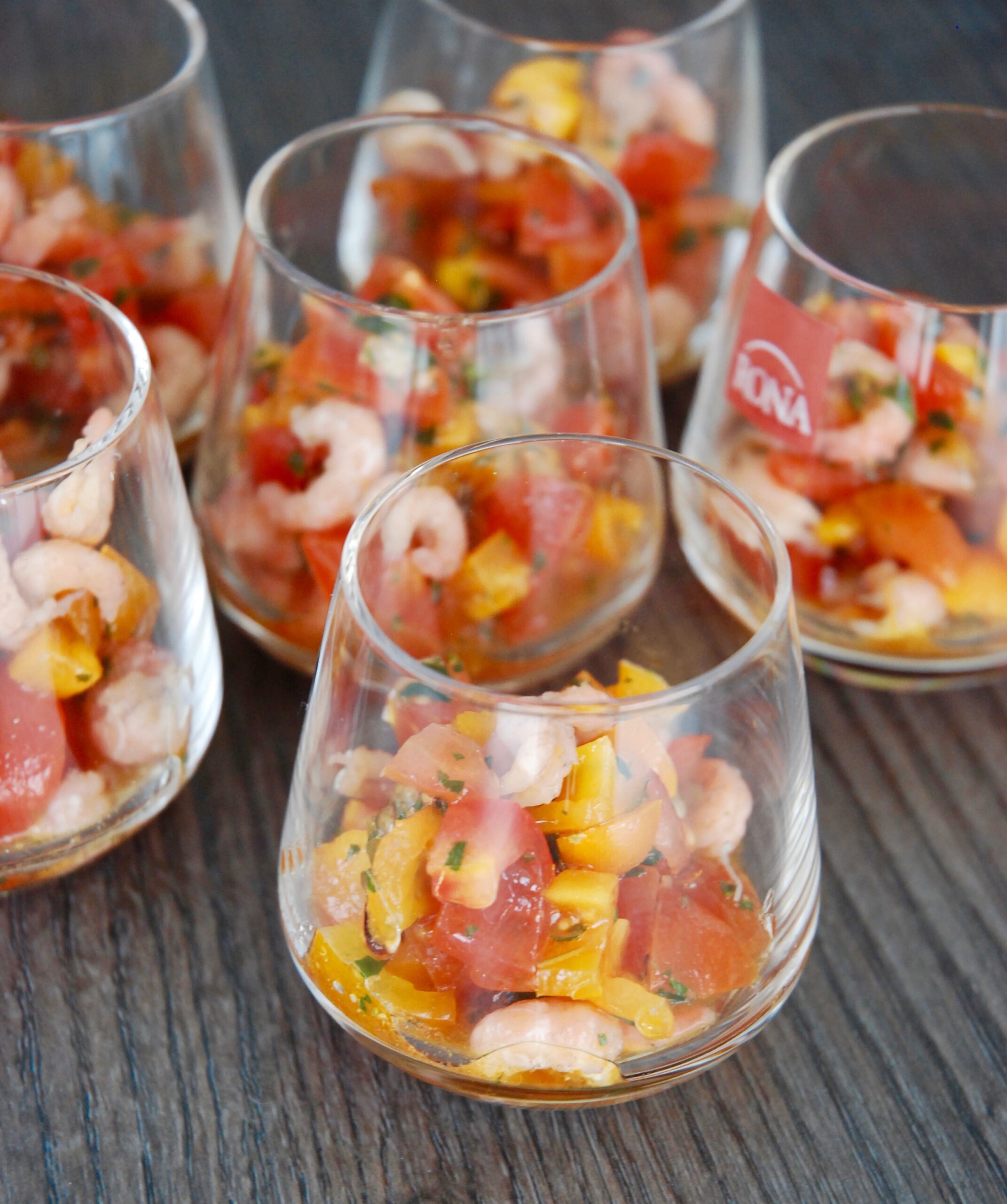 verrine tomate crevette chantilly citron - The Mona Project