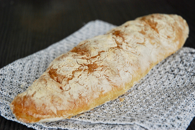 Baguette a lancienne sans petrissage - The Mona Project