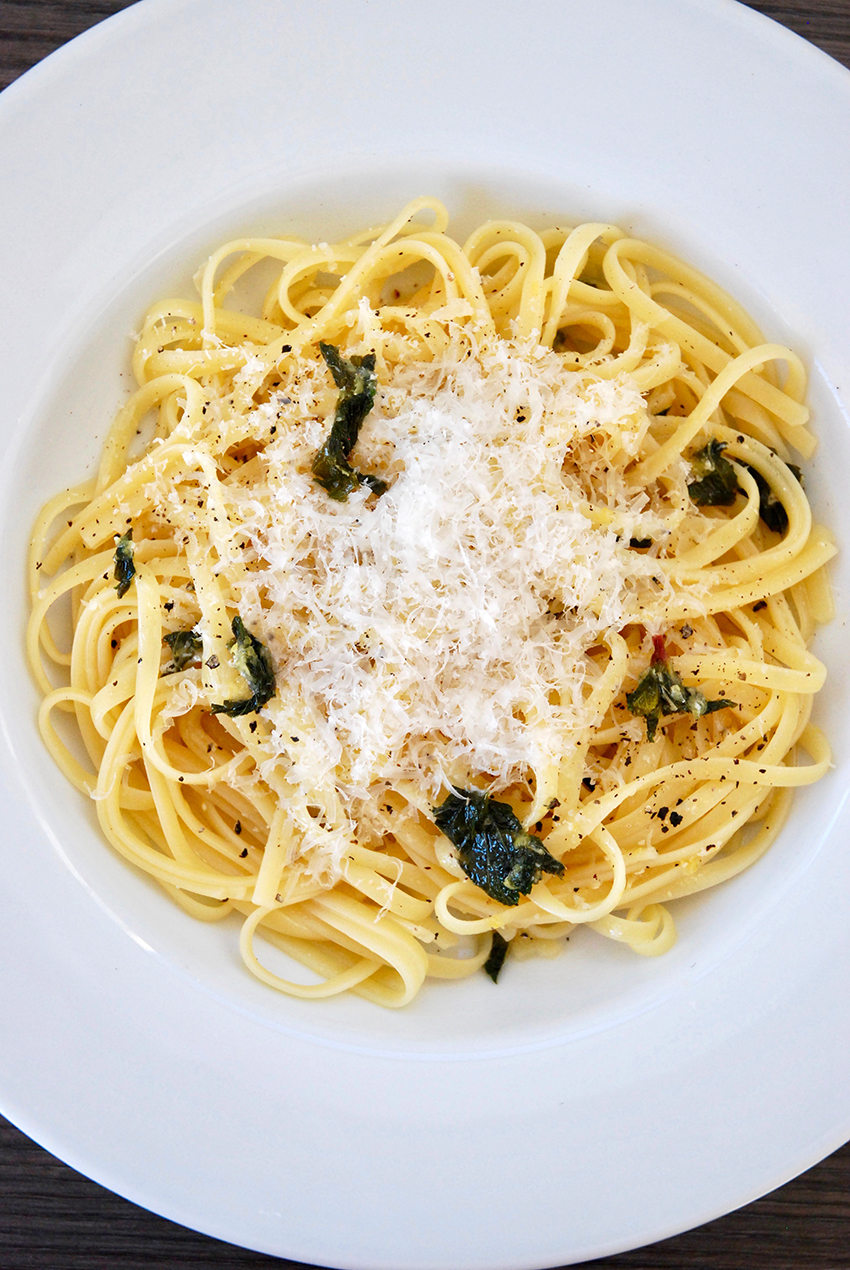 Linguine au citron et basilic - The Mona Project