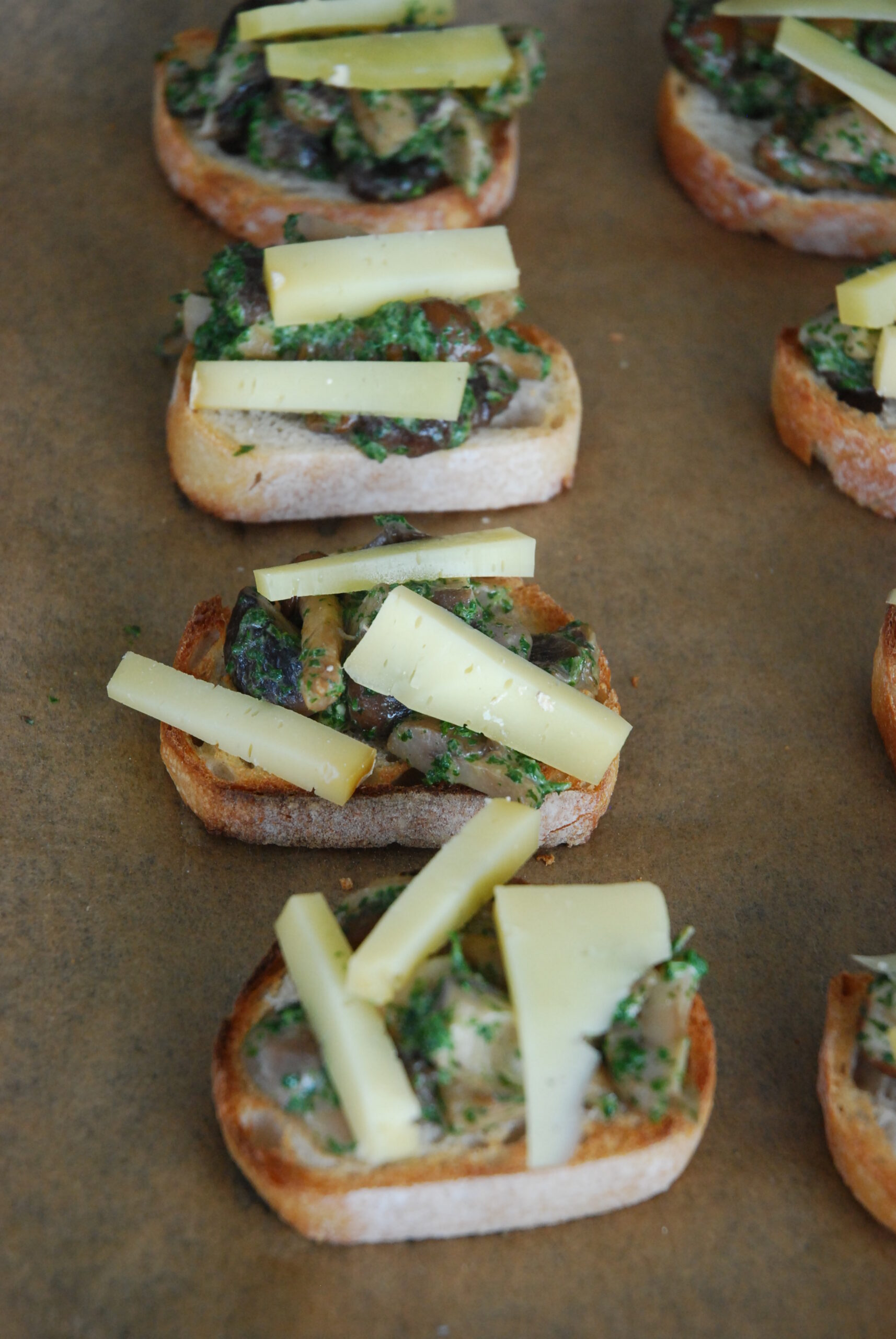 Tartine gratinee Tomme et champignons- The Mona Project