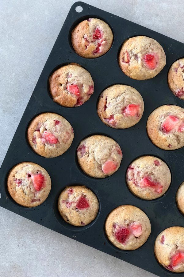 Minis muffins banane fraise pour bébé (12 mois)