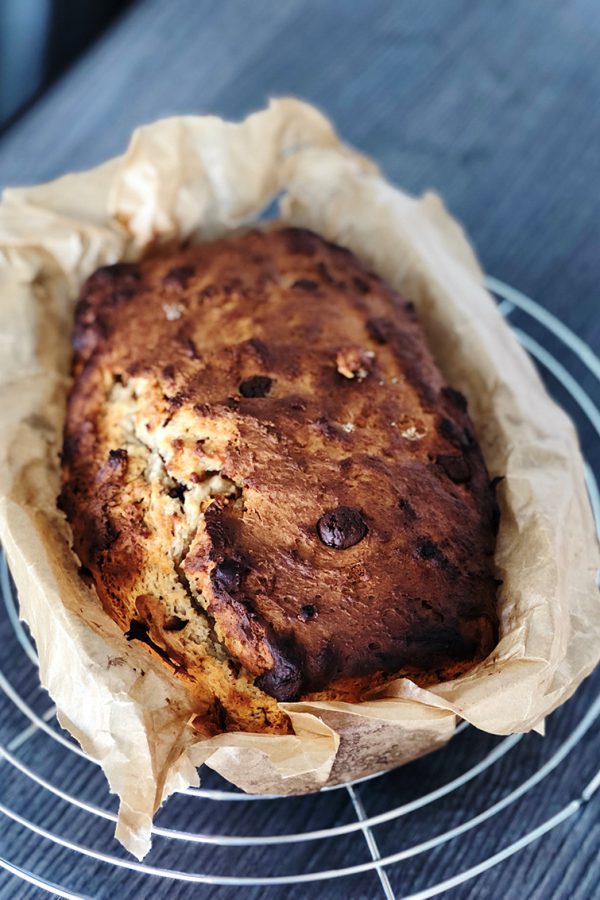 Cake sans œufs au chocolat Dulcey et yaourt grec