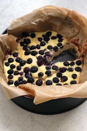 Cheesecake au skyr et myrtilles – zéro culpabilité