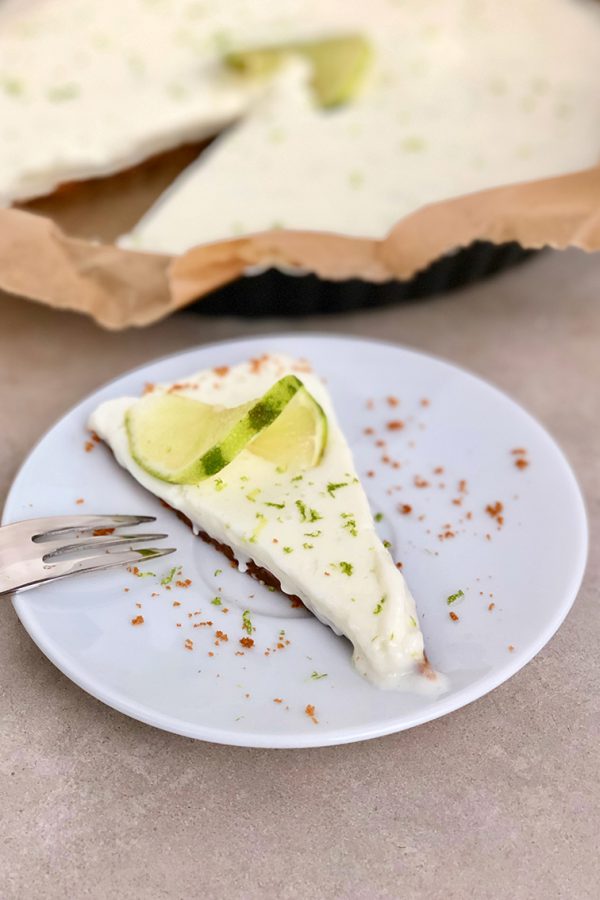 Tarte yaourt 0% lime spéculoos