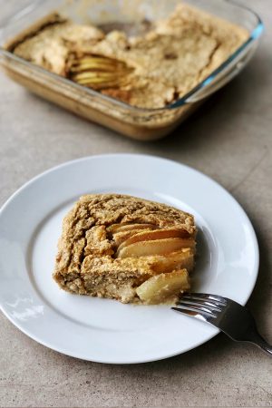 Baked oatmeal (porridge cuit) façon Bourdaloue – végétarien