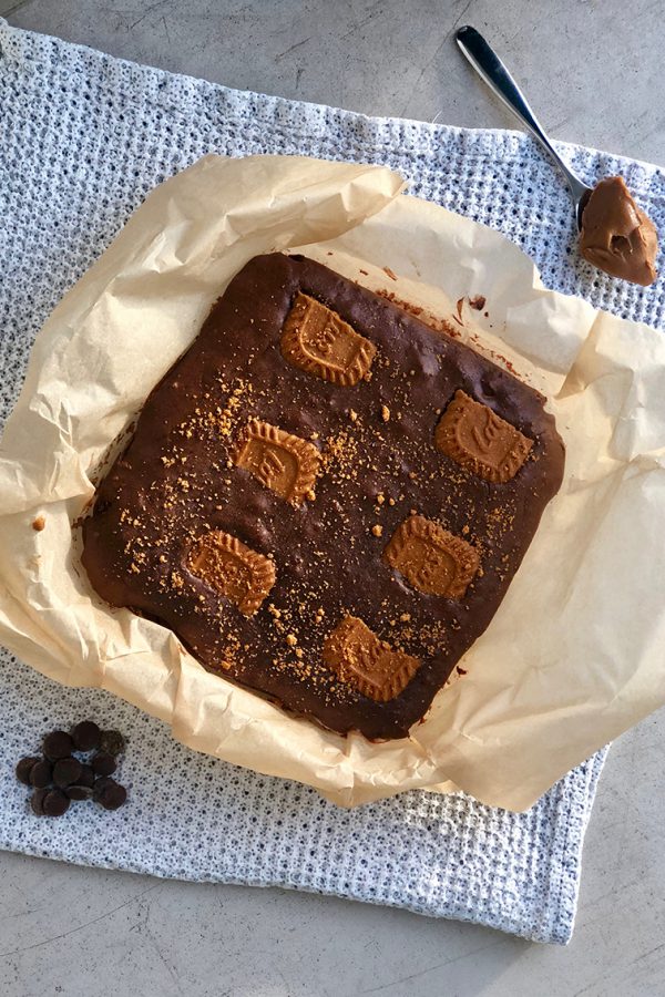 Brownie coulant chocolat spéculoos