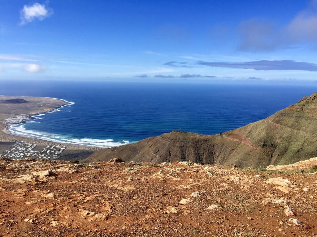 famara vue d'en haut Lanzarote