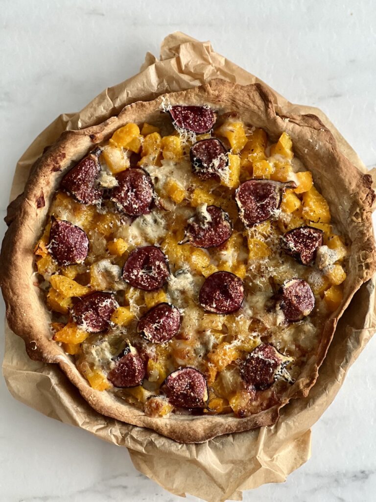 tarte à la butternut figues gorgonzola