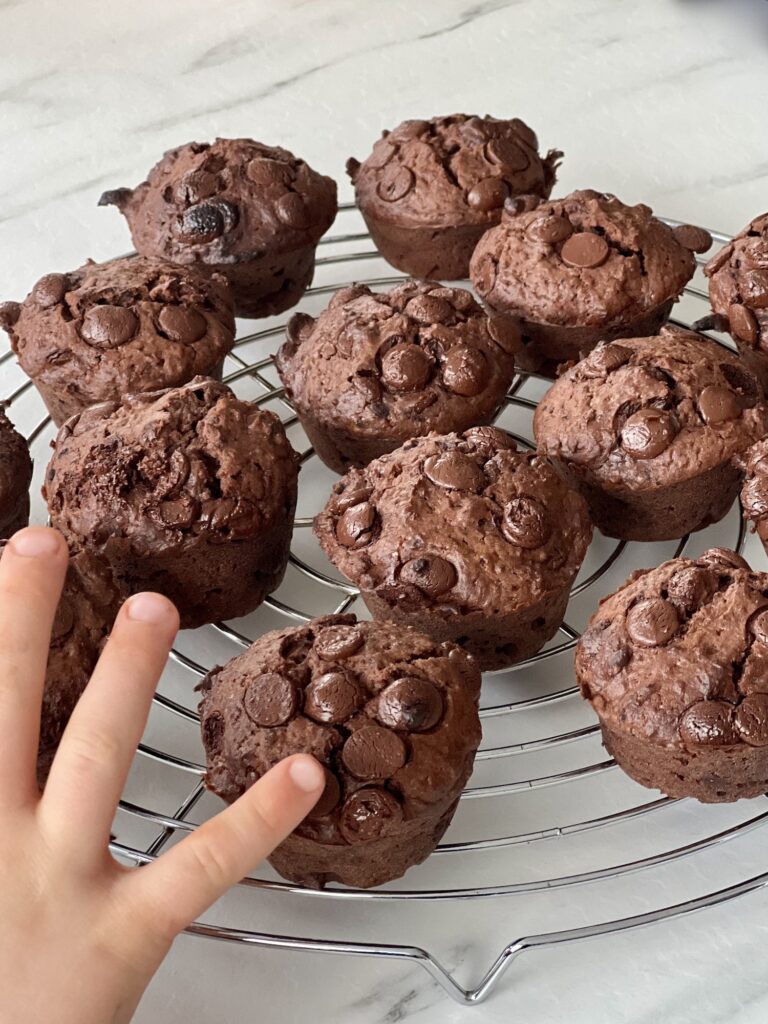 cakes au chocolat et pépites de chocolat