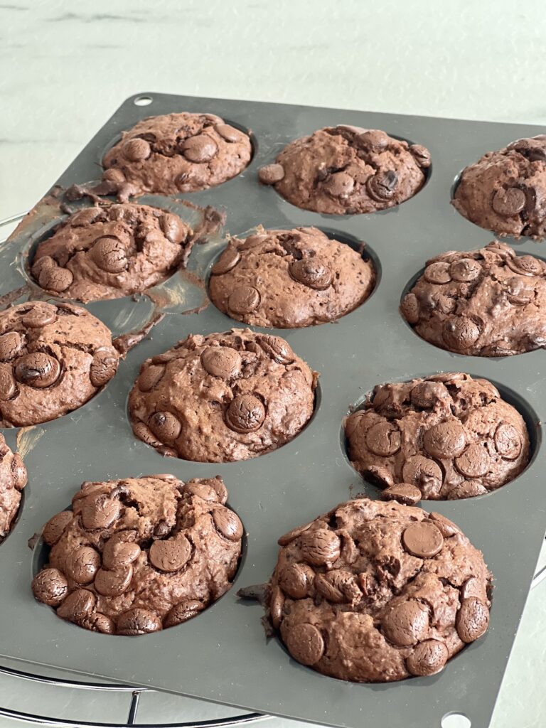 recette de muffins au chocolat et pépites de chocolat