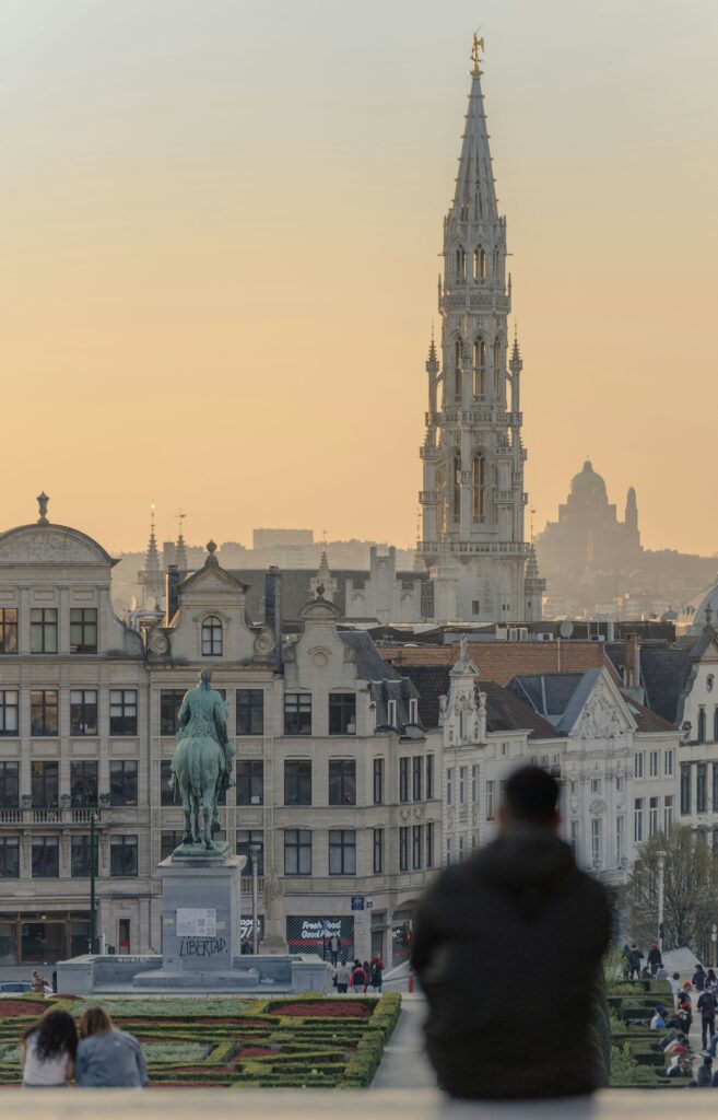 vue du mont des arts une journée parfaite en famille à Bruxelles 