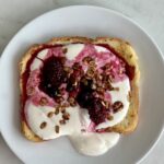 pain perdu au yaourt et fruits rouges