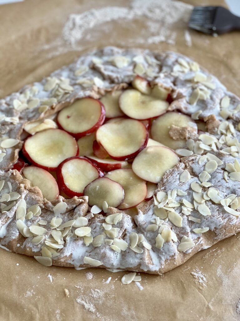 galette rustique nectarines amandes