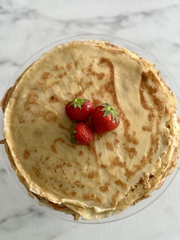 recette de gâteau de crêpes au lemon curd