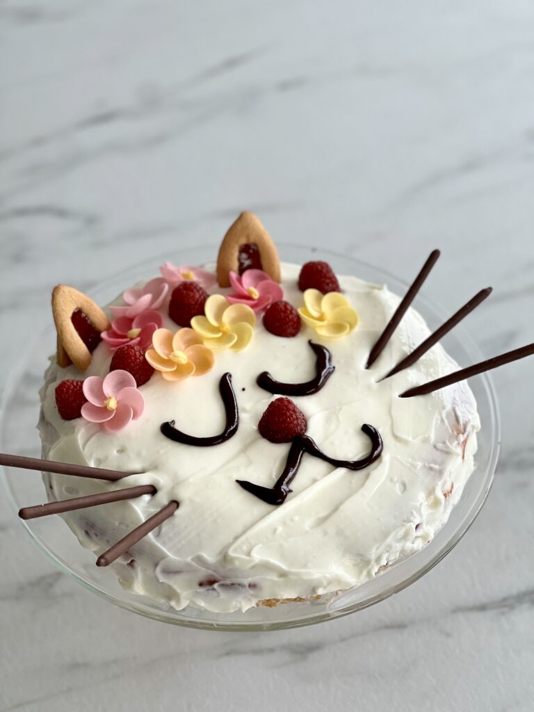 gâteau en forme de chat pour enfants