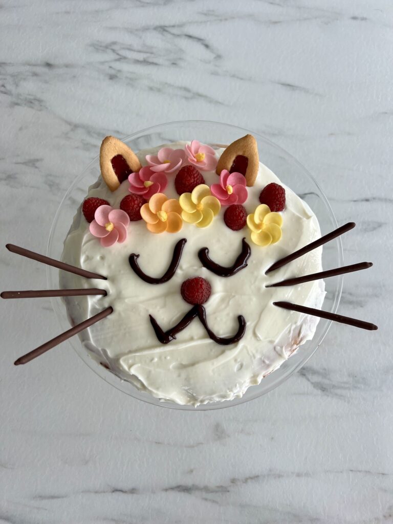 gâteau en forme de chat pour enfants