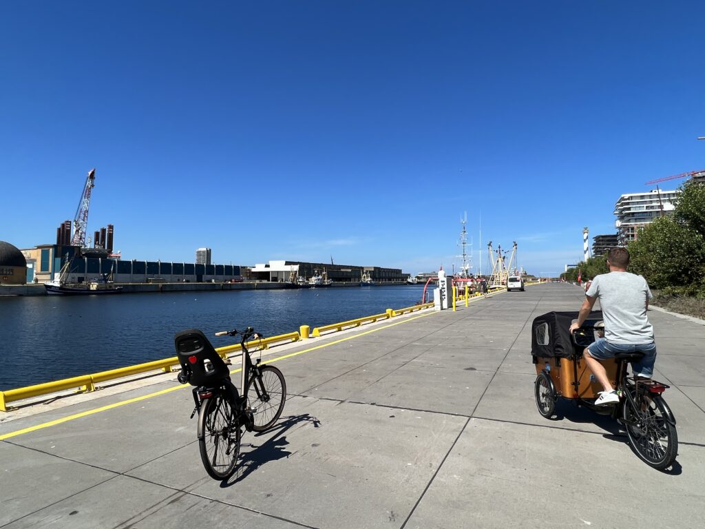 balade à vélo ostende port d'Ostende