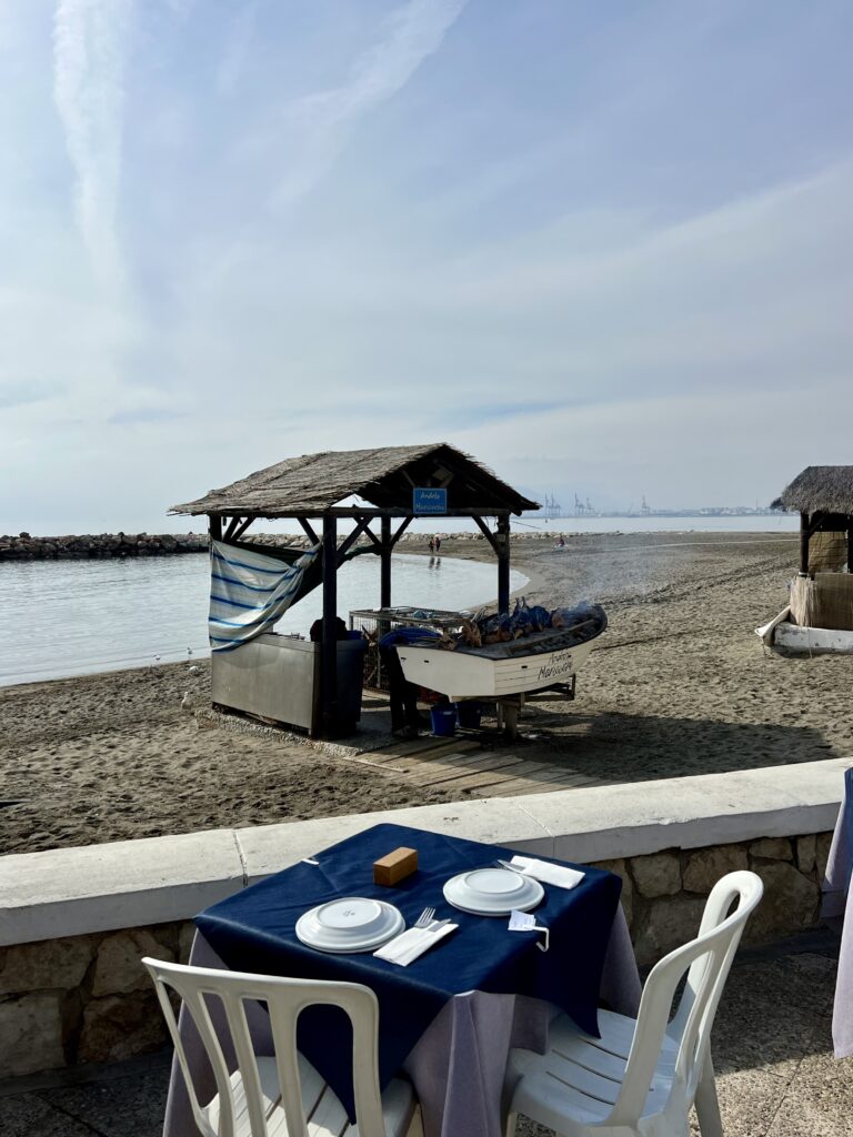 Lunch en bord de mer à Malaga